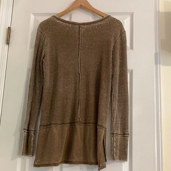 Vintage Havana Boho Copper Waffle Knit Faded Top Large - Picture 3 of 7